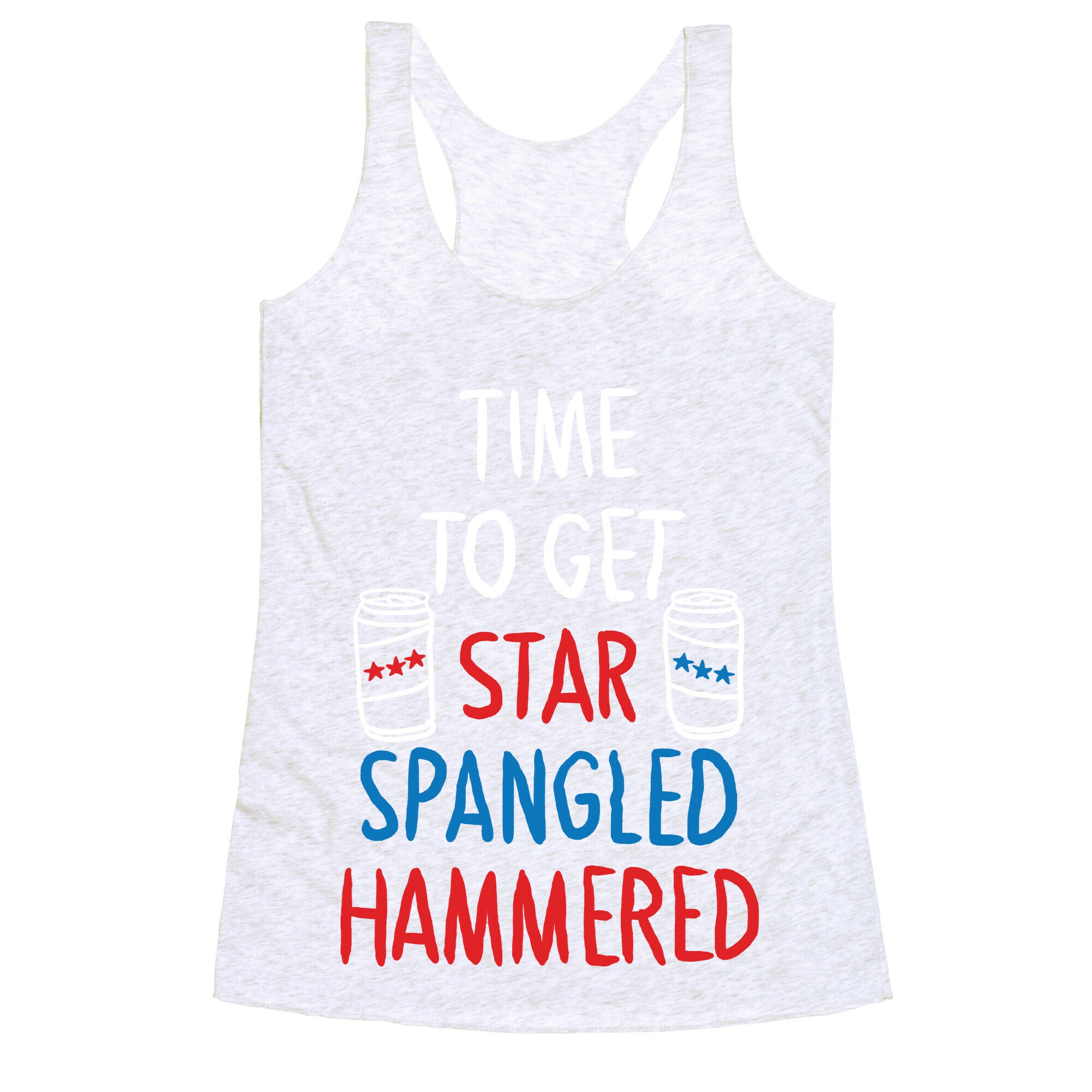 Time to Get Star Spangled Hammered Racerback Tank